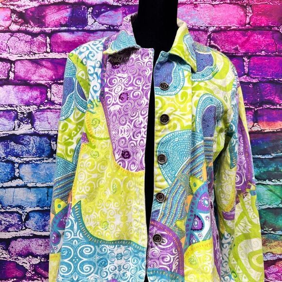 Life style women’s colorful vintage blazer. - Picture 2 of 6